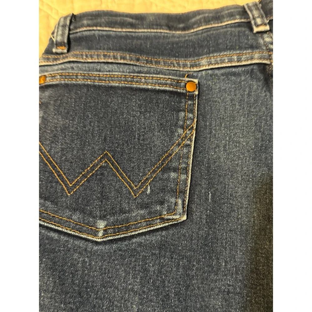 Wrangler Cowboy Cut Jeans Boys 16 Husky Blue Denim Straight Leg Pants